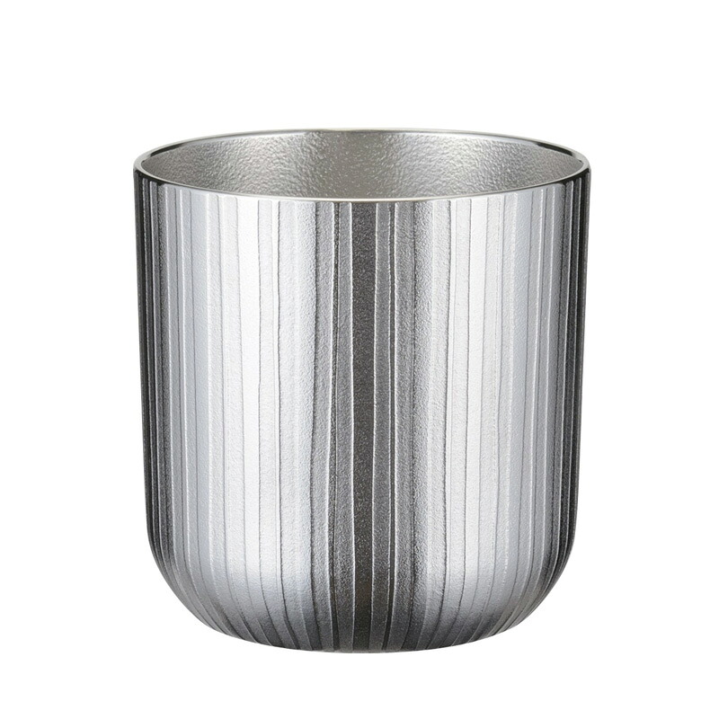 名入れ可能 大阪錫器 洋酒器 タンブラー レイエ 中 tri-2 310ml 桐箱入り ラッピング・メッセージカード無料｜クリスタル専門店リビングウェルデ