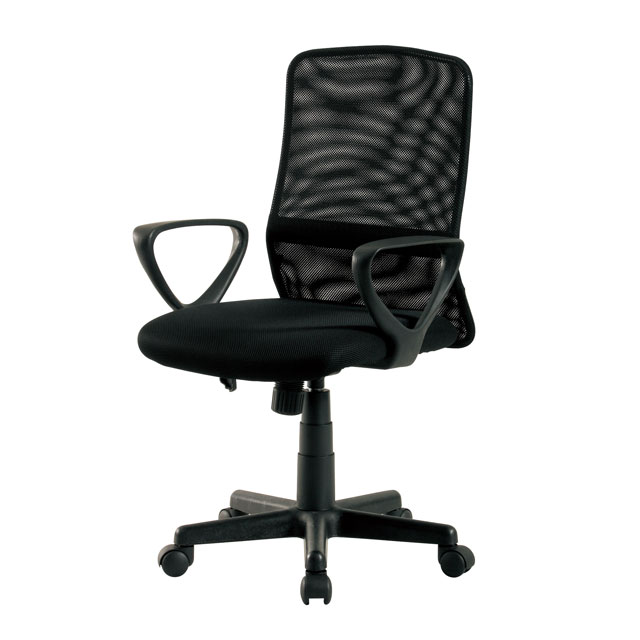 【ﾏﾗｿﾝP5倍】メッシュバックチェア　KHC-832L(BK) 弘益｜生活館Livinza