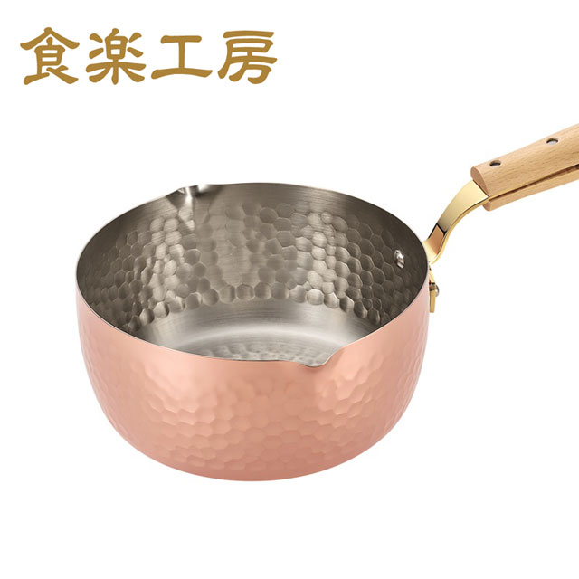 楽天市場】食楽工房 銅雪平鍋18cm(CNE313)1.9L 木柄 銅鍋 行平