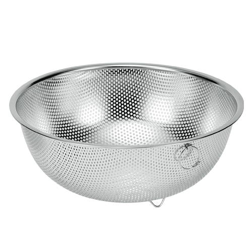 楽天市場 3 980円以上で送料無料 パンチングボウル 27cm リング付き ステンレス足付き Chef S Bowl シェフズボウル Pcb 27 パンチング ザル ステンレス パンチングザル 生活館livinza