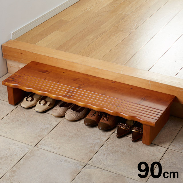 楽天市場】【SALE ポイント5倍】天然木 玄関台 滑り止め付き 幅60cm