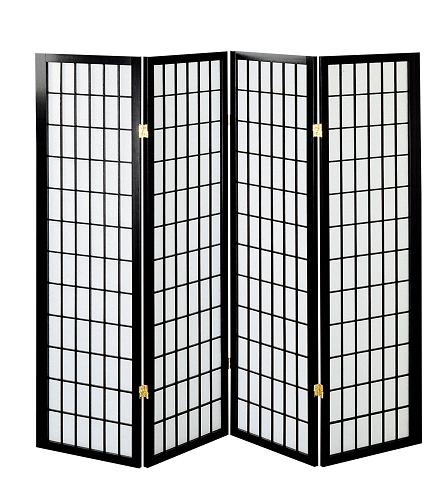 【今日このごろP5倍】和風衝立4連 こだま 高さ150珊 JP-和風衝立4連こだま(BK) JP4BK 弘益