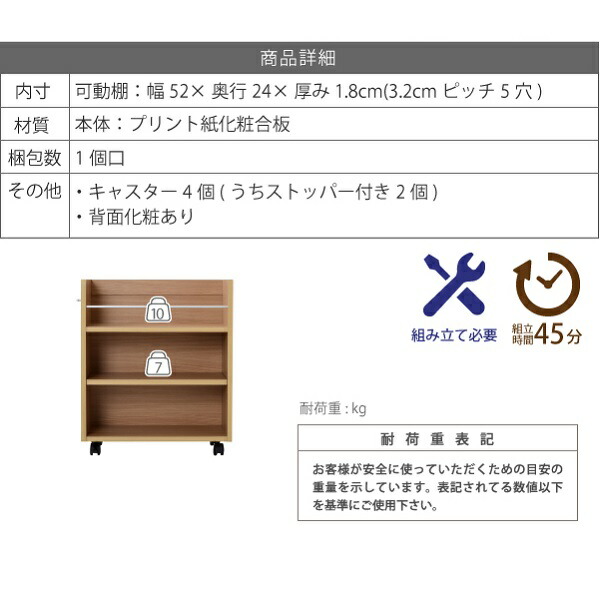 【代引不可・送料無料】クローゼットラック収納2個セットA4ファイル幅26.5奥行58.5キャスター付きワイドワゴン大容量日用品生活用品隙間収納棚本棚コミックスライド