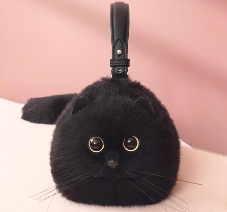 猫ちゃん型バッグ ショルダーバッグ 猫型 バッグ ハンドバッグ 猫型 バッグ レディース 猫 鞄 バッグ ぬいぐるみ ファー リアル ふわふわ 猫好き ミニバッグ サブバッグ 可愛い ポーチ 長毛 高級感 動物 ペット 癒し プレゼント 誕生日