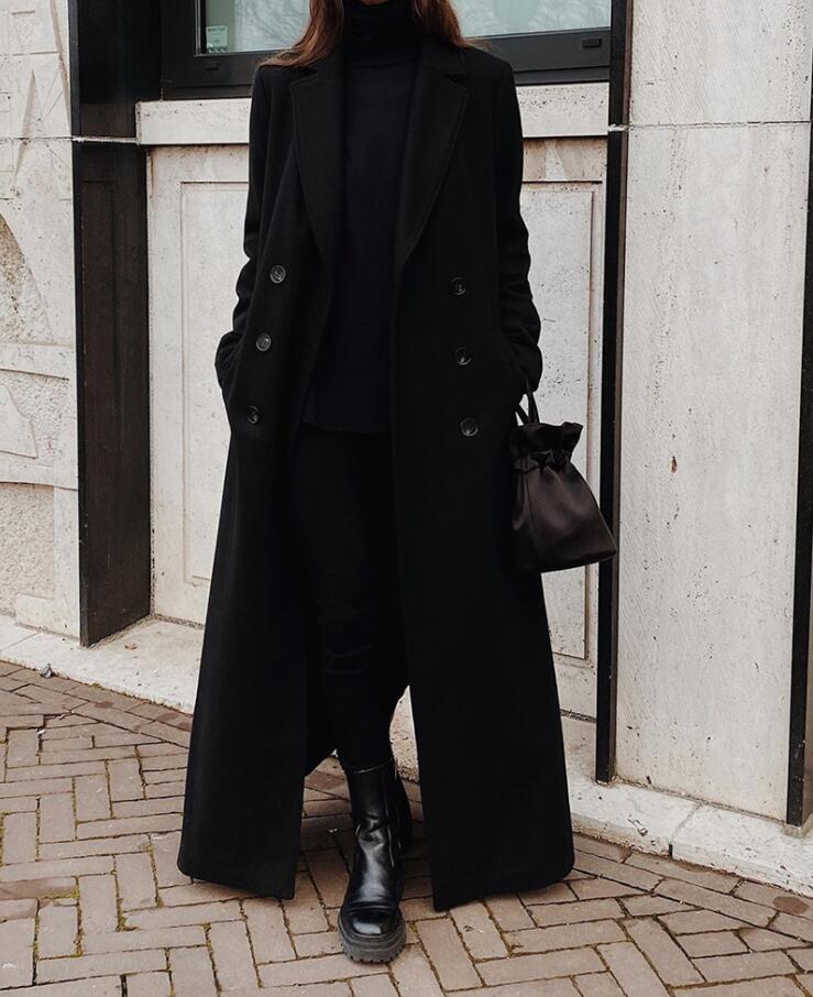 蛇腹 オーバーサイズ 肉厚 ガウン y2k チェスターコート ブラック 黒 SCYE サイ スーパー140 ウール メルトン ダブルボタン オーバー