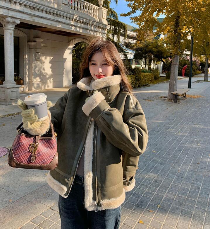 楽天市場】ムートンコート ライダース ジャケット 革ジャン レディース