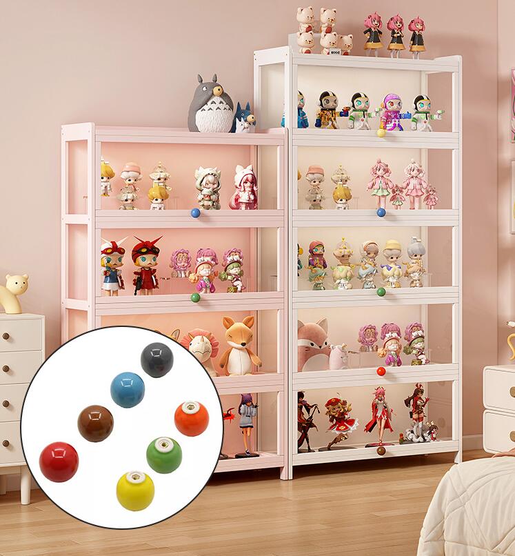 アクリル コレクションケース 上下スライド式扉 竹製 4層　5層 大型 ロータイプ フィギュアコレクション棚 ガラスケース 収納 完全密封 大容量 透明 フレーム 耐荷重抜群 透明展示ケース 組み立て式 転倒防止 ディスプレイ