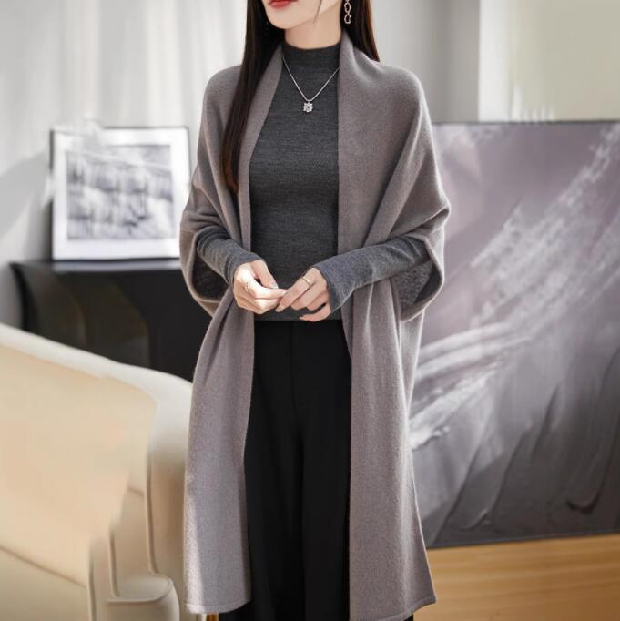 限りない ロング限りない ロングジレ ロング ジレ レディース 編み物 格好のいい 限りない 秋 限りない 生あたたかい 限りない ロング ジレー 体型取りまかなう物 花の冠yd 重ね着 羽織り 薄墨色 黒 御上さん