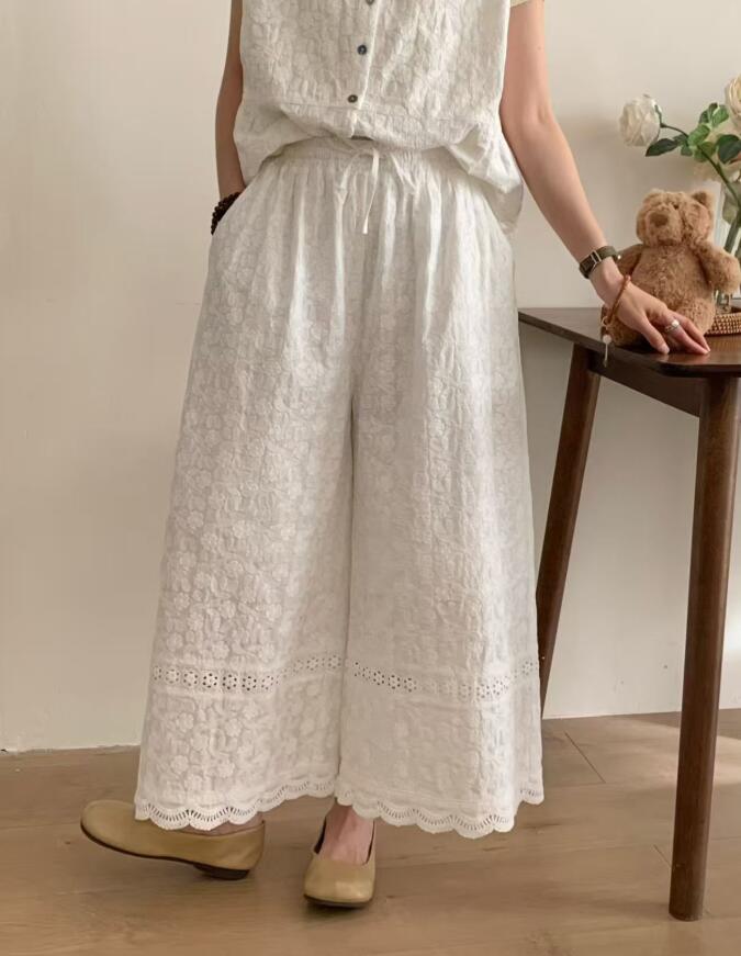 2026新品！ペチパンツ　春秋　八分丈　ロング丈　ボトムス　下着　レディース　レース　かわいい　ナチュラル　シンプル　コットン　重ね着　カジュアル　大人可愛い　森ガール