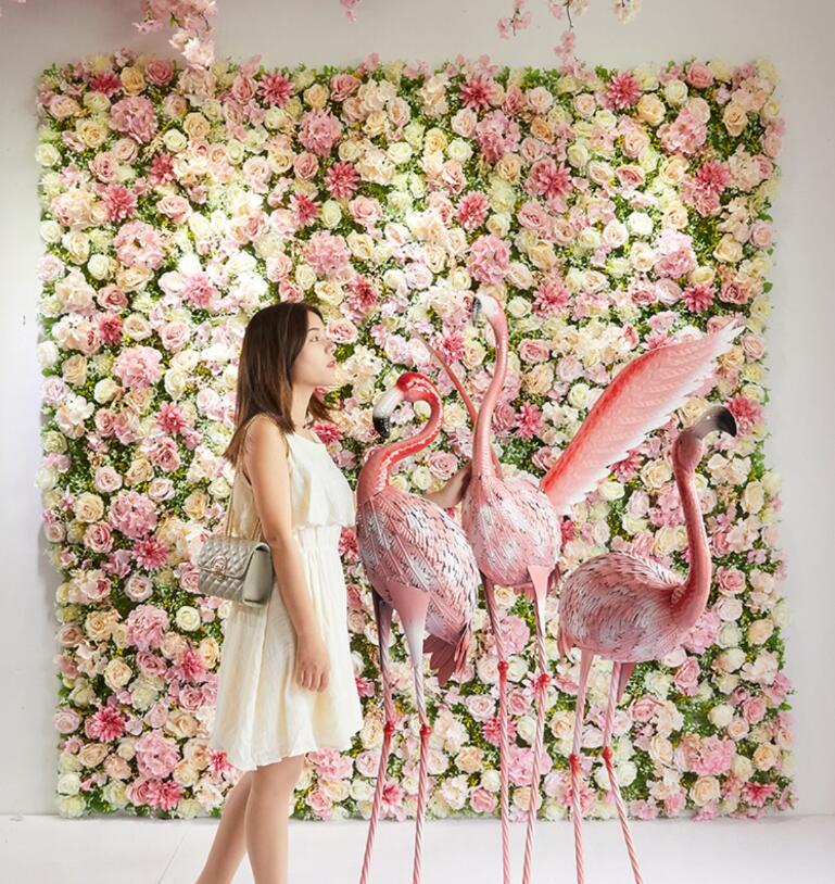 御花ウォール 活動写真周囲の状況 花壁 御花ダイアログボックス フォトジェニック 造花ダイアログボックス あき場所上演 映画化会 グラデーション ローズ さくら色 華燭の典 見せびらかす 飾りつけ アーティフィシャルフラワー 造花