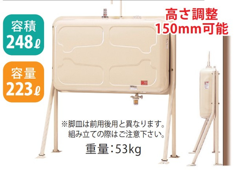 タンク 給油タンク 屋外用ホームタンク 195型 ツインタンク 片面背合せ