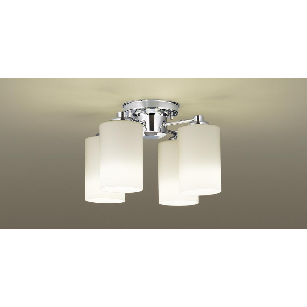 パナソニック[LGB57490K]天井吊下型　LED（電球色）　シャンデリア　Uライト方式　LED電球交換型　白熱電球60形4灯器具相当／～6畳