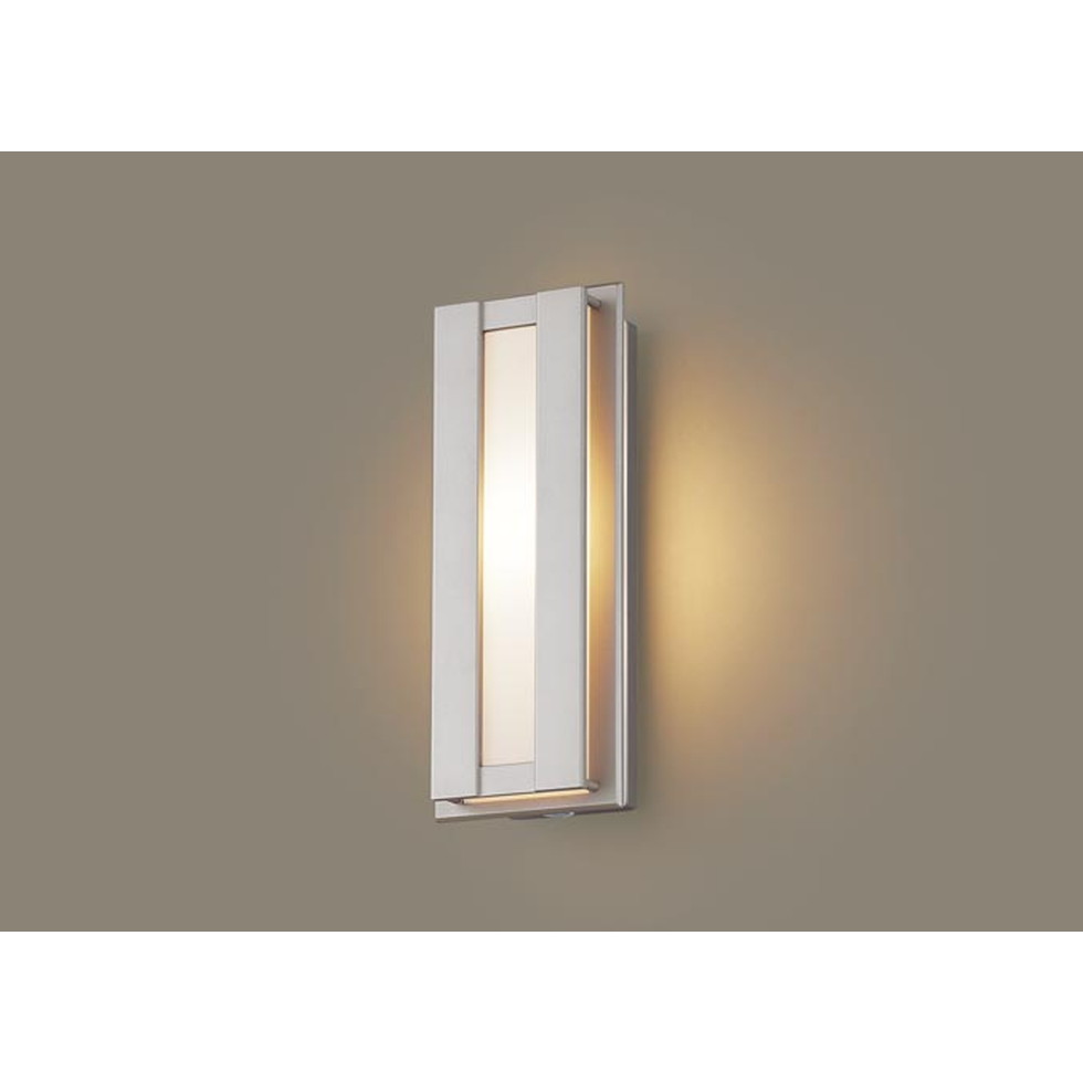 パナソニック[LGWC81414LE1]エクステリア　壁直付型　LED（電球色）　ポーチライト　拡散タイプ　防雨型・FreePaお出迎え・フラッシュ・段調光省エネ型・明るさセンサ付　白　エクステリア