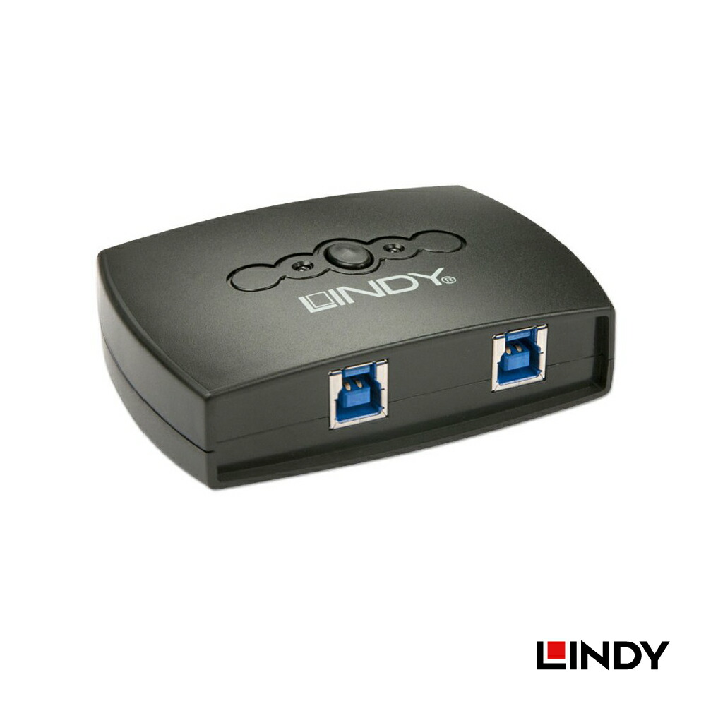 LINDY USB3.2 2ポート手動切替器 USB共有スイッチ USB3.2 Gen1 5Gbps 高速データ転送 2台PC切替対応 Type-B接続 周辺機器共有 マウス キーボード プリンター対応 コンパクトUSBセレクター 業務用 オフィス効率化 IT管理向け 検証用途 開発環境