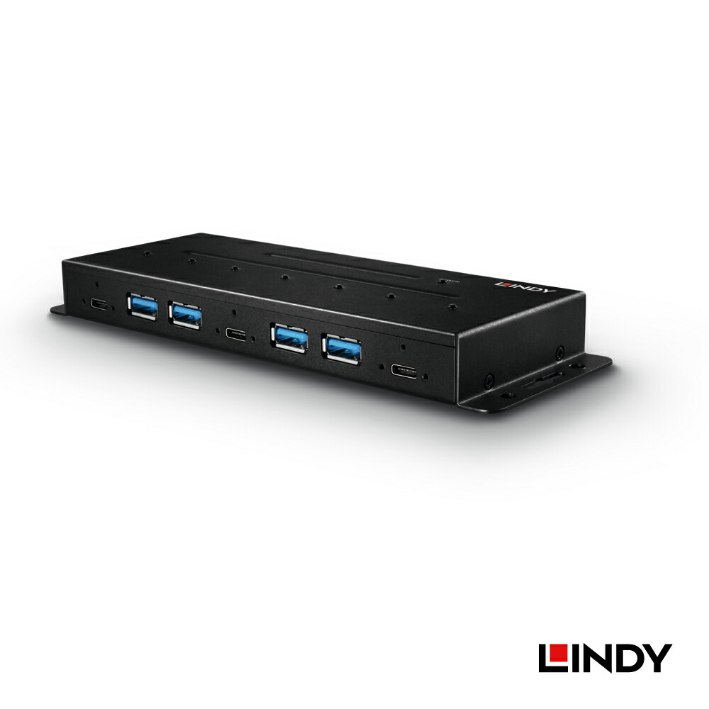 【貨物輸送無料】LINDY USB3.1 Gen2 スチール写真筐体 7界面こしき(Type-Cx3+Type-Ax4）USB 3.1 Gen 2 10Gbpsの超弾丸道路伝わらすす早さに相応う
