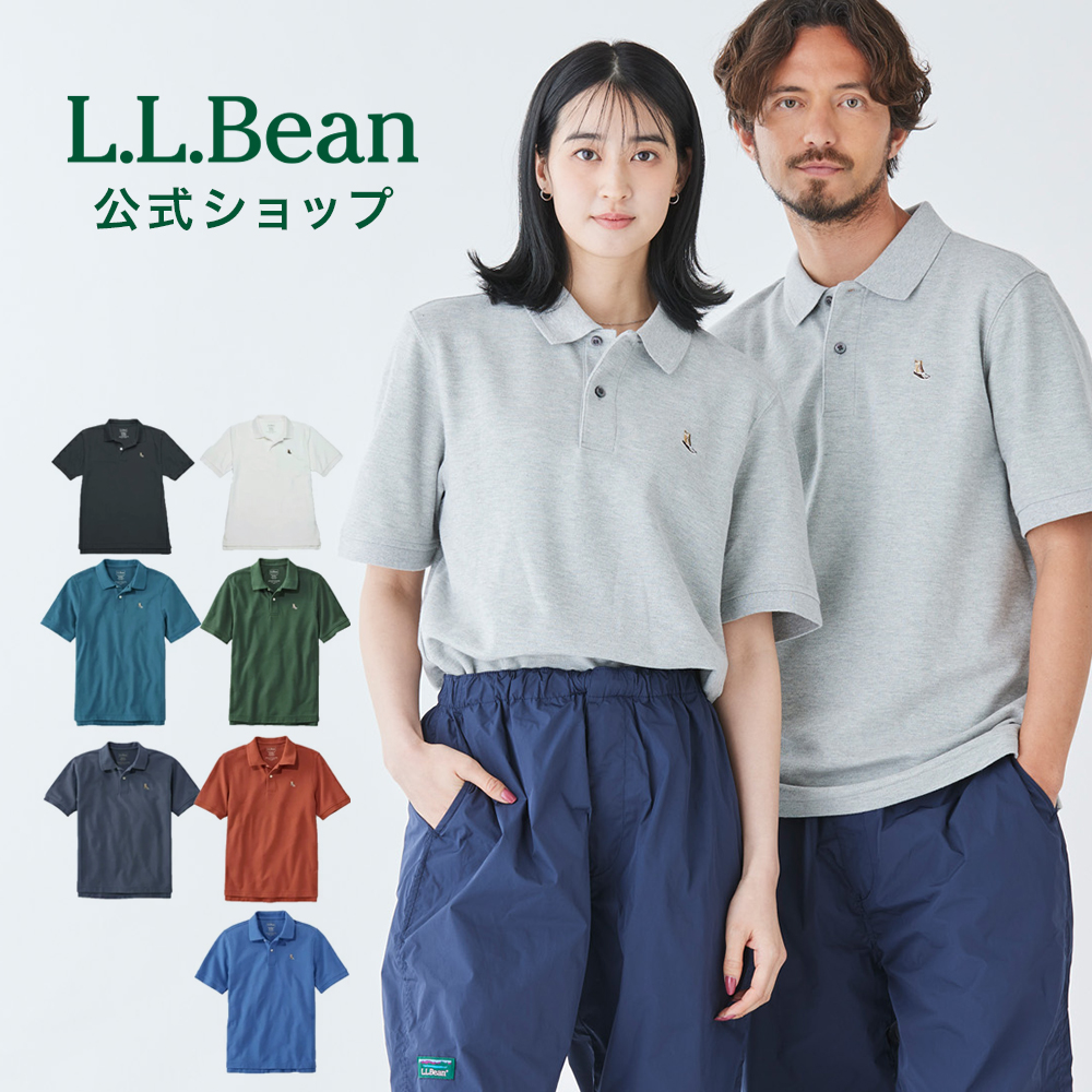 L.L.Bean - 90s エルエルビーン 鹿の子 半袖 ポロシャツ メンズ