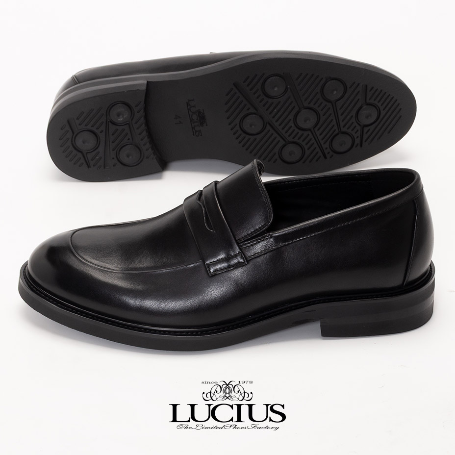 ローファー メンズ おしゃれ カジュアル ビジネス ヒール コインローファー ブランド LUCIUS ルシウス モカシン スリッポン ビジネスシューズ 本革 軽い 歩きやすい 軽量 革靴 普段 カジュアルシューズ Uチップ レザー スーツ ブラック 黒 シューズ 靴 2026 冬 春 春夏 12,672円