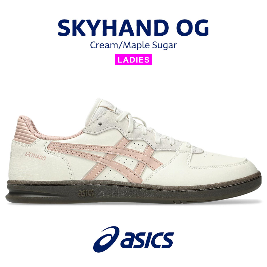 アシックス SKYHAND OG asics 天の原御手手 底抜け騒ぎ 1203A451.107 スニーカー レディース 座蒲団 今めかしい 好いたらしいめ 愛くるしげ 好いたらしい レトロ ガムソール ブランド名 皮膚軟化剤 メープルシュガー 靴 シューズ