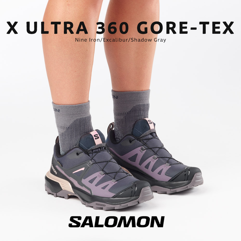 salomon x ultra 360 gore-tex gore tex gtx サロモン エックス ウルトラ 360 ゴアテックス L47449200 レディース トレイルランニング トレラン トレイル シューズ トレイルランニングシューズ 防水 トレッキングシューズ 靴 スニーカー 登山 ブラック 黒 2026 冬 春 春夏