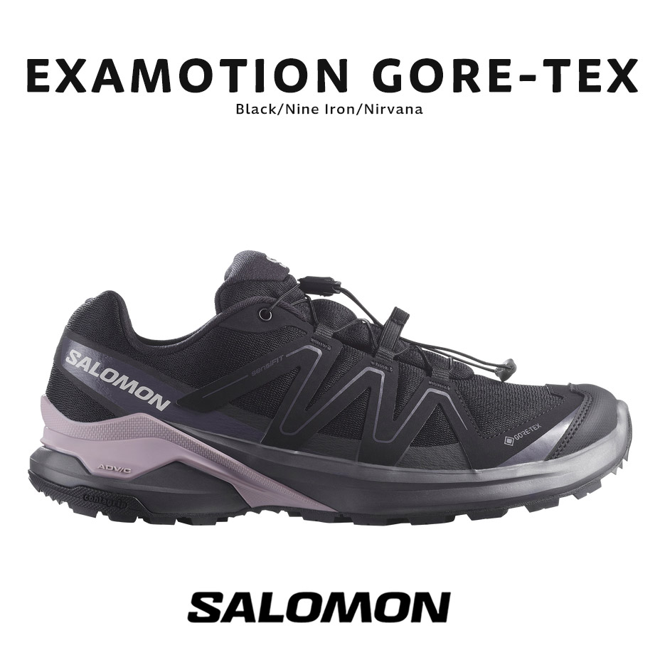 salomon examotion gore-tex gtx サロモン スニーカー エグザモーション ゴアテックス L49135900 トレイルランニング トレラン トレイル シューズ トレイルランニングシューズ 防水 撥水 トレランシューズ トレッキングシューズ 靴 レディース