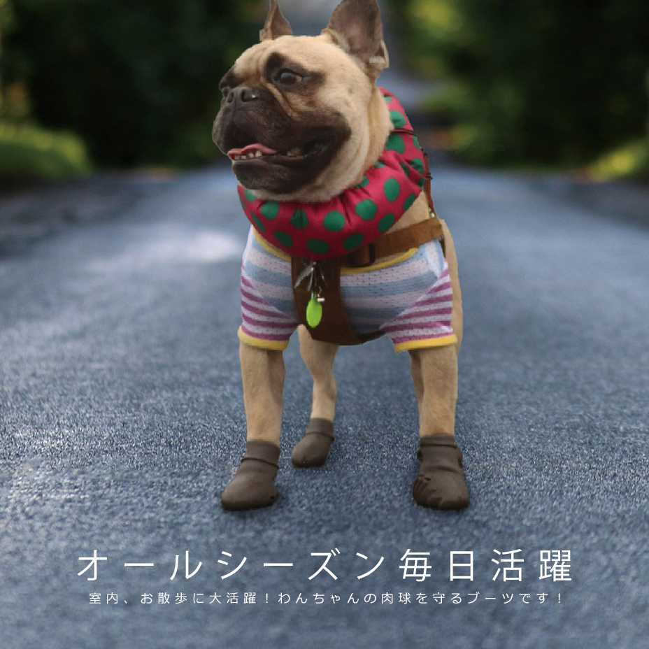 犬 靴 22 Pawtect おしゃれ かわいい くつ ダックス ドッグシューズ パウテクト ブラウン ラブラドール レインブーツ 可愛い 夏 室内 小型 履かせやすい 床保護 散歩 春 春夏 柴犬 汚れ防止 滑り止め 犬靴 肉球やけど防止 脱げない 茶色 足舐め対策 防水 雨の日用