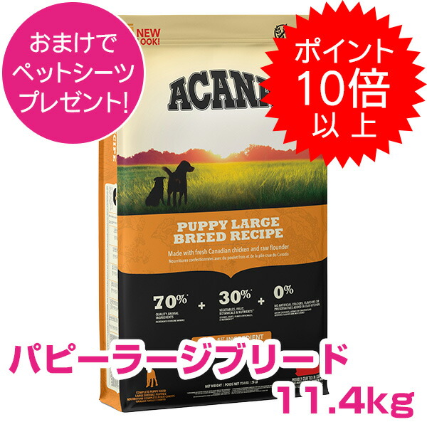 アカナ ドッグフード パピーラージブリード 1個 ACANA アカナ パピーラージブリードレシピ 17kg (正規品