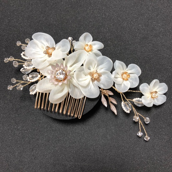 楽天市場 ヘッドドレス チュール 和装 留袖 髪飾り ゴスロリ かんざし パール フラワー ビジューアクセサリー Loaris