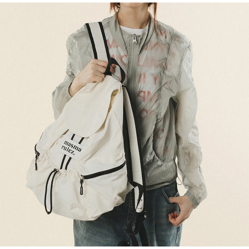 [送料無料] MASMARULEZ String flap back pack ストリング フラップ バックパック デーリー カジュアル かばん｜LOA STORE
