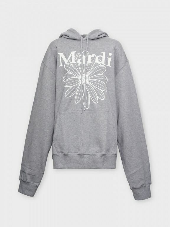 [送料無料] MARDI オーバーサイズフーディ フラワーマルディ OVERSIZED HOODY FLOWERMARDI GREY IVORY グレー アイボリー 長袖｜LOA STORE