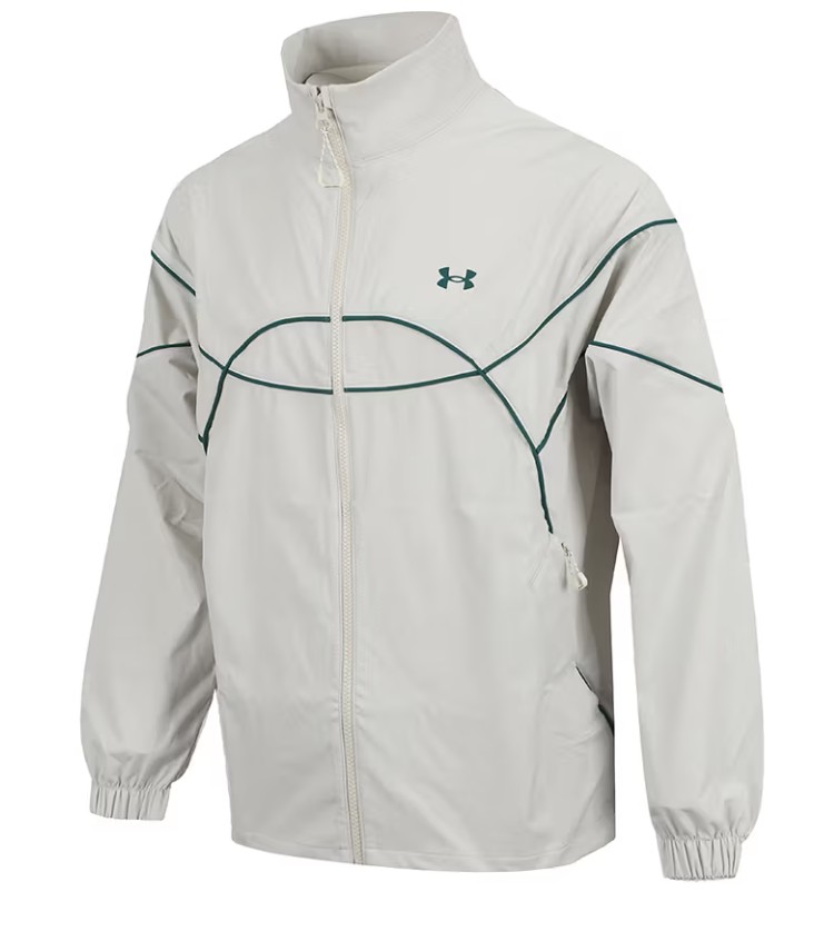 [送料無料] APAC SPORTSTYLE WOVEN JACKET スポーツスタイル ウーブン ジャケットグレー/緑 スポーツアウター ジャージー 運動服 ウィンドブレーカー｜LOA STORE