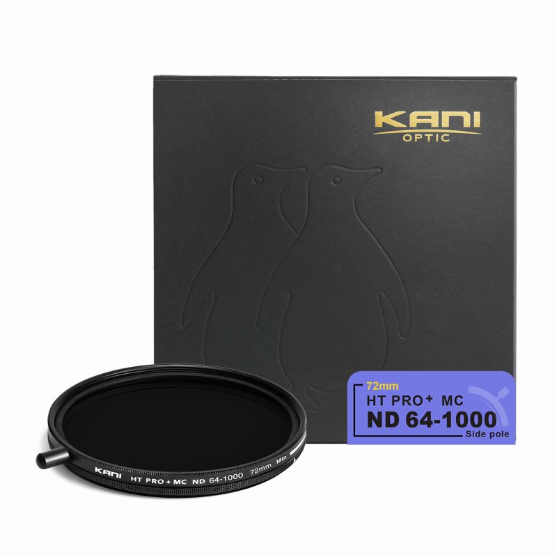 KANI 可変NDフィルター バリアブルND64-1000 72mm 着脱式回転ノブ付 (減光効果 6-10絞り分) / レンズフィルター 丸枠|Loca universal design