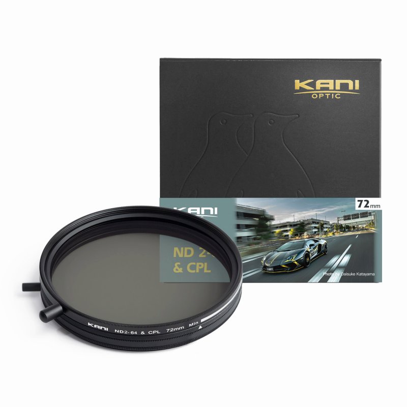 KANI バリアブル ND2-64+CPL 72粍 / 変数NDこし器 + 円偏光こし器