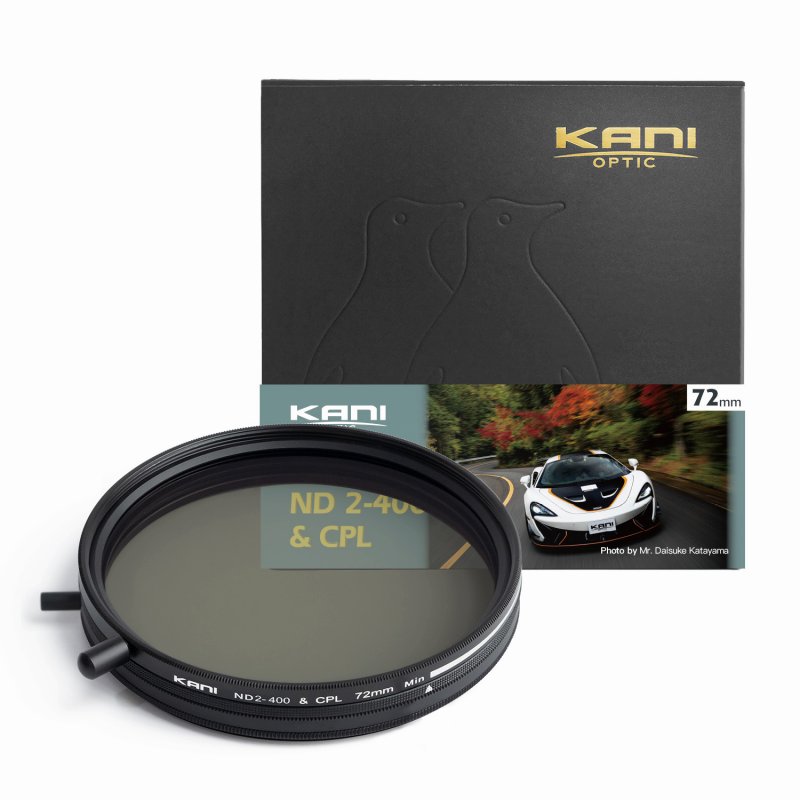 KANI バリアブル ND2-400+CPL 72粍 / 変数NDろ波器 + 円偏光ろ波器