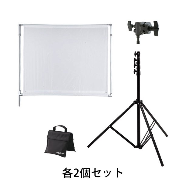 ロカデザイン×サンテック ロールレフ板S+スタンドセット 2台セット