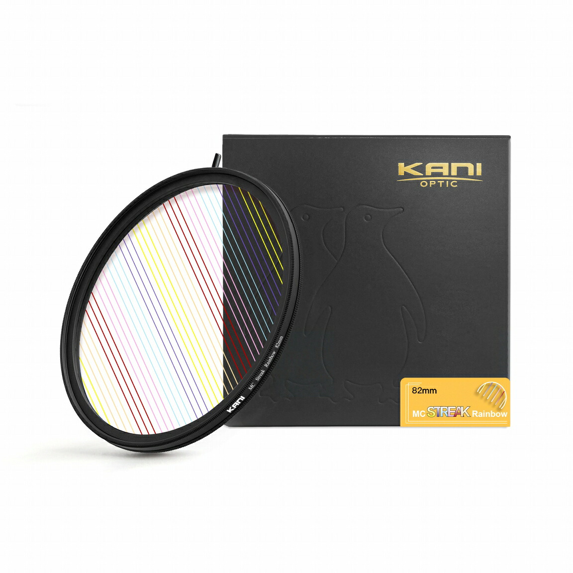 KANI ストリークレインボー 82粍 / 水晶体こし器 斜光こし器 アナモルフィックレンズ 夜景 照度 第八芸術 丸枠