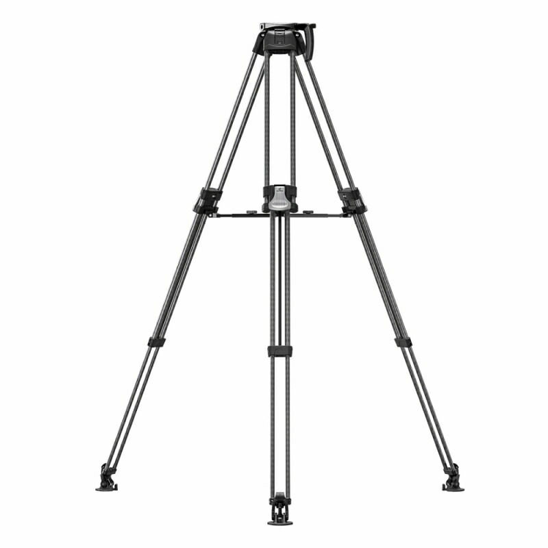 Leofoto(レオフォト) LVF-163C+FH-10 ワンタッチVTR三脚雲台セット ダブルシャンク三脚 /パイプ径16mm 3段