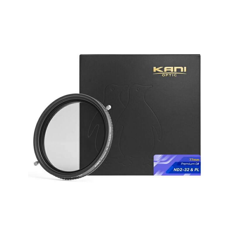 【KANI】 ND2-400 バリアブル 77mm (着脱式回転ノブ付) KANI 可変NDフィルター バリアブルND2-400 77mm 着脱式回転ノブ