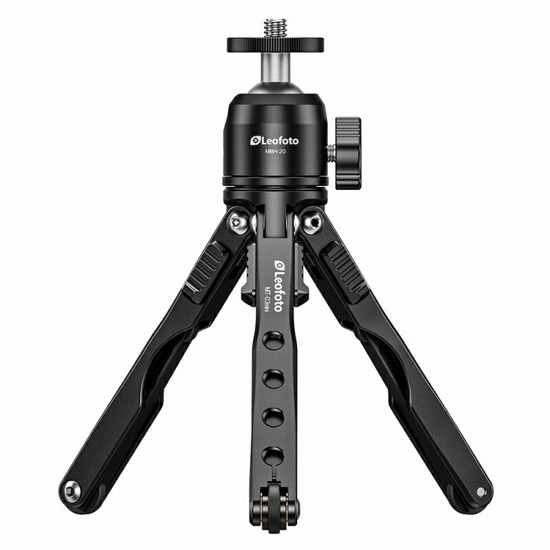 Leofoto (レオ写真絵) MT-03mini+MBH-20 黒いこと 牢固たる衣嚢三脚・三脚架小ねじ釘仕様模様 / 鏡鑑受け答え・小型写真器向け 多役立つこと三脚 TV・オーディオ・カメラ-カメラ・ビデオカメラ・光学機器用アクセサリー-三脚