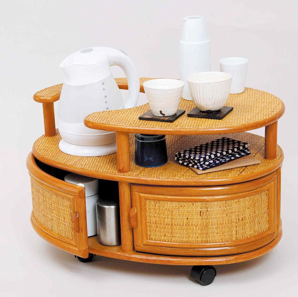 アジアン家具 ラタン キッチンワゴン 2段 常夏ラタン お部屋を飾る 完成品 籐かご アジアン 収納 バスケット キャスター付き Linumconsult Co Uk