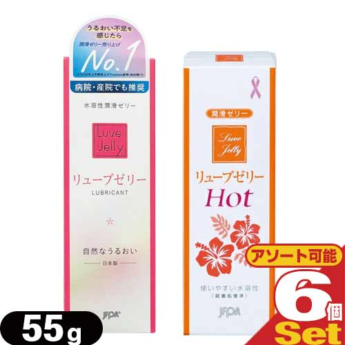 ◆(最強翌日配送 ネコポス送料無料) (潤滑ゼリー)リューブゼリー 55g x 6個セット(レギュラー･ホットよりアソート購入可能)