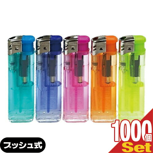 (最強翌日配送対応) (業務用)(使い捨てライター)BAIKAL(バイカル) プッシュ式電子ライター ×1000本 - 荷重式CR機能付き直押し電子ライター。着火初期はやわらかく、後から硬くなるソフト＆ハードタイプ、プッシュ式ライター