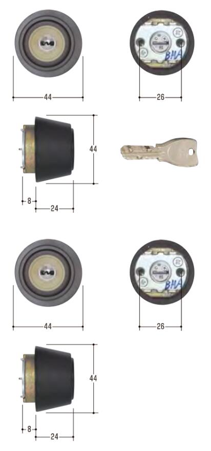 MIWA 取替用シリンダーMCY-504 カギ6本付き