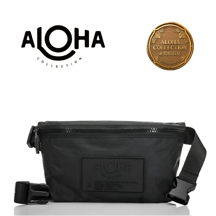 【置き目取りまわし店/ALOHA COLLECTION MINI HIP PACK モノクロ 黒いこと】 アロハ寄せあわせ 上半身御徒面子 酉の方角車寄せ ショルダーバッグ  御居処風呂敷き包み ハワイアン雑貨
