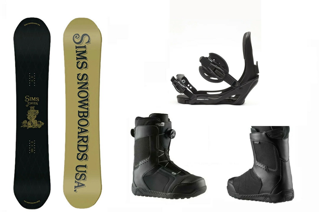 SIMS SNOWBOARDS [ シムス JOKER メンズ スノーボード 3点セット @124500]【送料無料】【正規代理店商品】｜ロコモショップ　店