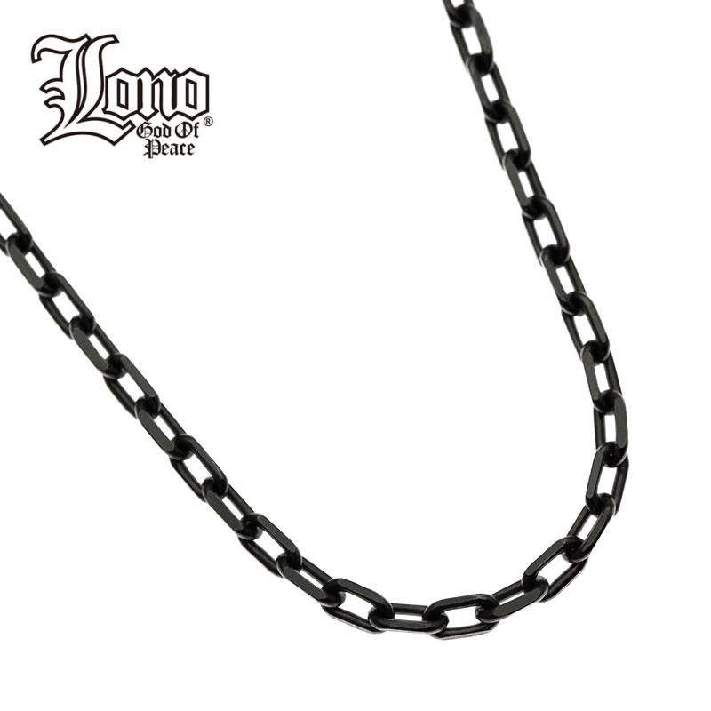 ハワイアンジュエリー チェーン シルバー925 LONO ロノ アンカーチェーン あずき アズキ ブラック ロジウム 50cm × 幅2mm ネックレス メンズ レディース ブランド プレゼント 誕生日 記念日 【送料無料】 人気 ギフト 金属アレルギー ラウレア 入学 入社