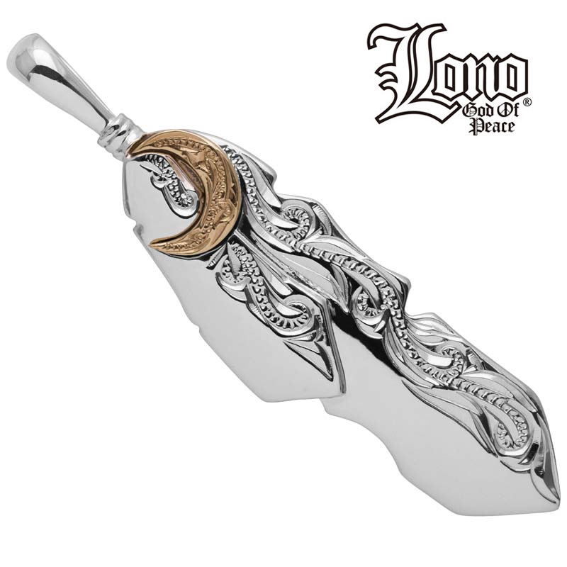 ハワイアンジュエリー ネックレス ペンダントトップ ヘッド シルバー925 真鍮 LONO ロノ フェザー 羽 月 MOON 波 プルメリア メンズ レディース ブランド プレゼント 誕生日 記念日 【送料無料】 人気 ギフト lmaハワイ 金属アレルギー ラウレア 入学 入社