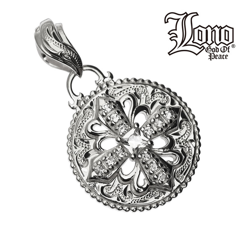 ハワイアンジュエリー ネックレス ペンダントトップ ヘッド シルバー925 クォーツ LONO ロノ サークル 十字架 クロス 透かし マナ 波 プルメリア メンズ レディース ブランド プレゼント 誕生日 【送料無料】 人気 ギフト 金属アレルギー ラウレア 入学 入社