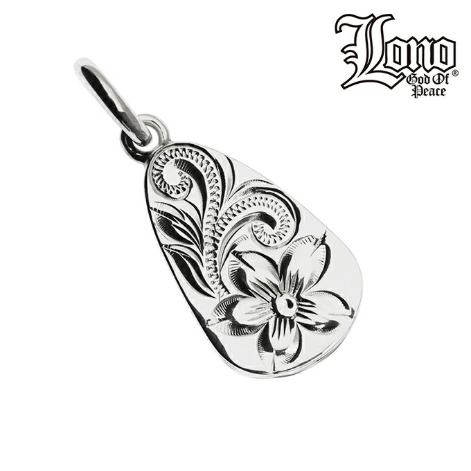 ハワイアンジュエリー ネックレス ペンダントトップ ヘッド シルバー925 LONO ロノ | ティアドロップ 涙 しずく プルメリア 花 マイレ リーフ 波 Lサイズ ペア メンズ レディース ブランド プレゼント 誕生日 記念日 おしゃれ 人気 カップル ギフト