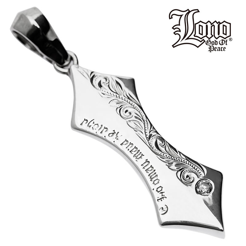 ハワイアンジュエリー ネックレス ペンダントトップ ヘッド シルバー925 クリア ジルコニア LONO ロノ | スティック 波 スクロール マイレ リーフ 葉 プルメリア メンズ レディース ブランド プレゼント 誕生日 記念日 おしゃれ カップル ギフト モアナ