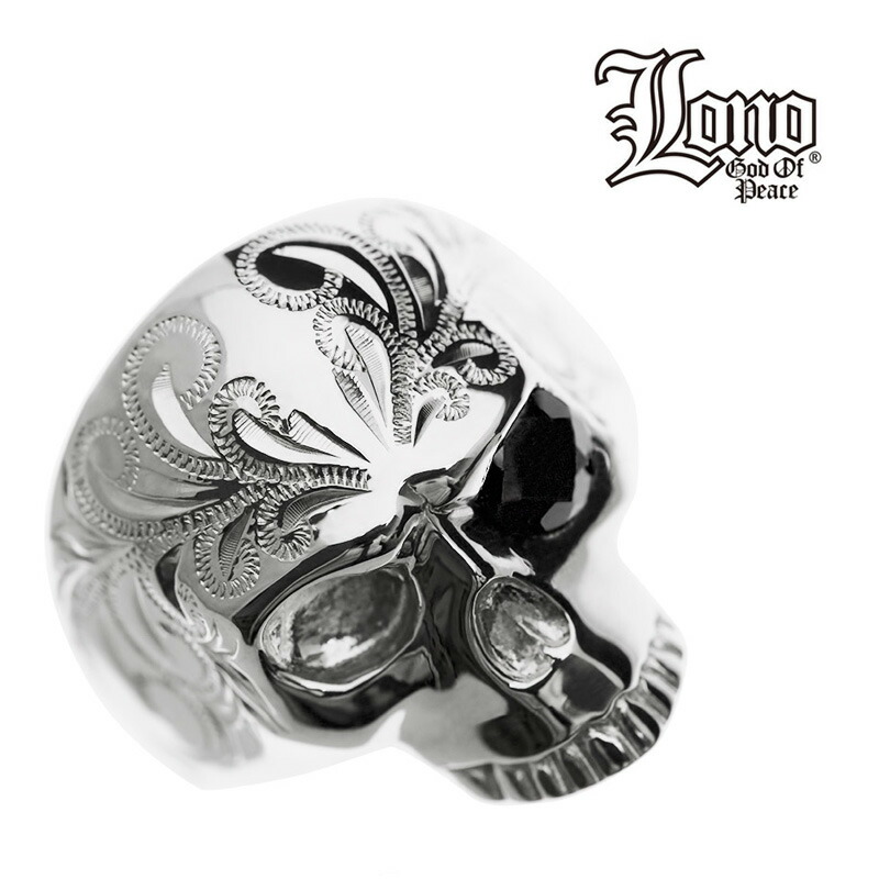 ハワイアンジュエリー リング 指輪 シルバー925 オニキス 号 幅 LONO ロノ メンズ レディース スカル ガイコツ 骸骨 ドクロ 波 プルメリア ブランド プレゼント 誕生日 記念日 【送料無料】 人気 ピンキーリング ペアリング ギフト 金属アレルギー ラウレア 入学 入社
